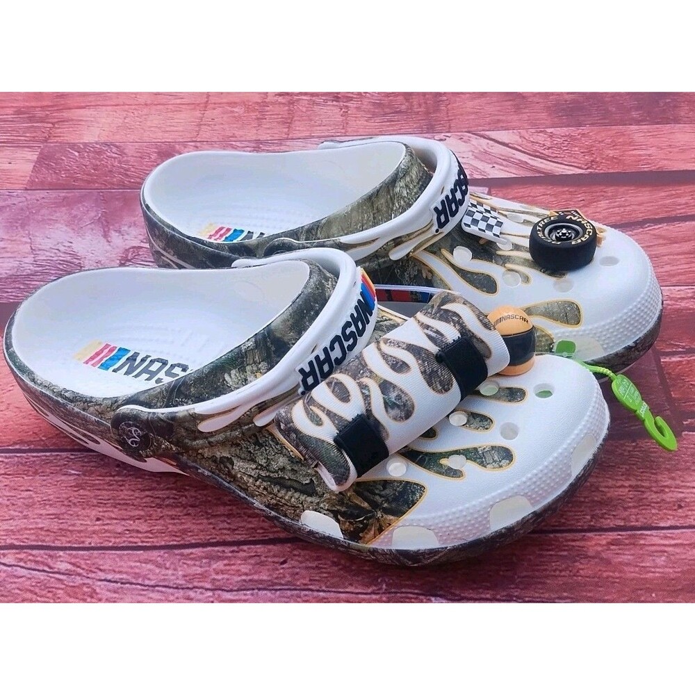 Crocs x Nascar Realtree Classic Clog Mens Size 10 Jibbitz NEW